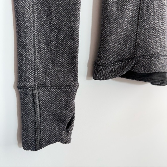Lululemon Runderful Long Sleeve Heathered Herringbone Heathered Black Black 2 - Picture 10 of 16